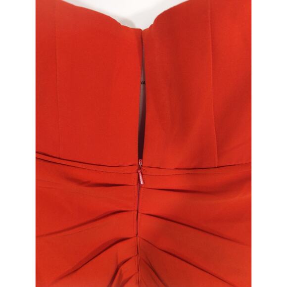JS Collections Red Ruched Back V Neck Party Dress Women 2‎ NWT Valentine Holiday - Picture 6 of 14